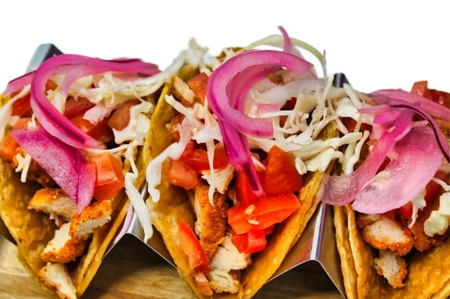 Chalet Chicken Tacos.